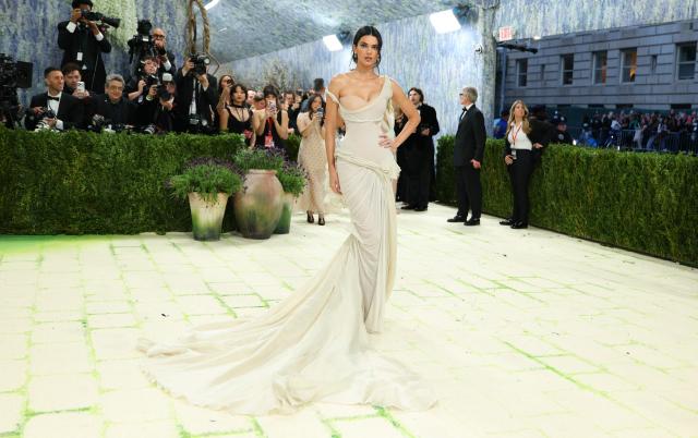 US model Kendall Jenner arrives for the 2026 Met Gala celebrating "Costume Art" at the Metropolitan Museum of Art, in New York, on May 4, 2026. (Photo by ANGELA WEISS / AFP)