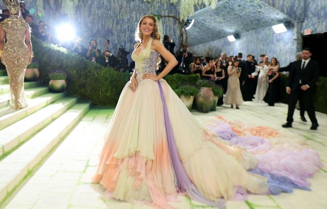 US actress Blake Lively arrives for the 2026 Met Gala celebrating "Costume Art" at the Metropolitan Museum of Art, in New York, on May 4, 2026. (Photo by ANGELA WEISS / AFP)