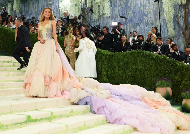 US actress Blake Lively arrives for the 2026 Met Gala celebrating "Costume Art" at the Metropolitan Museum of Art, in New York, on May 4, 2026. (Photo by ANGELA WEISS / AFP)