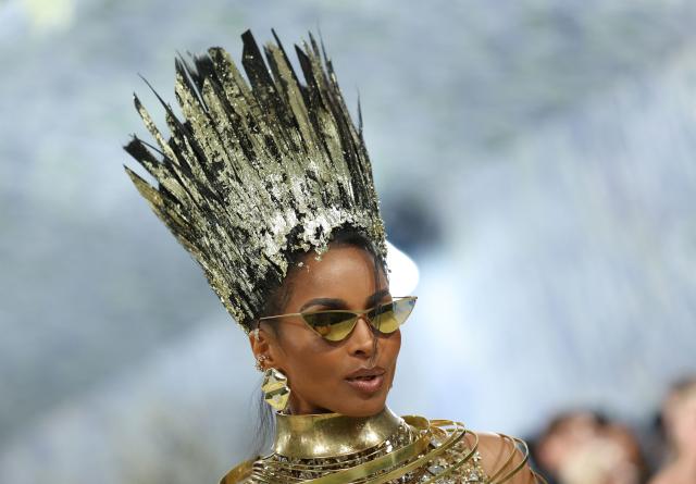 US singer Ciara arrives for the 2026 Met Gala celebrating "Costume Art" at the Metropolitan Museum of Art, in New York, on May 4, 2026. (Photo by ANGELA WEISS / AFP)