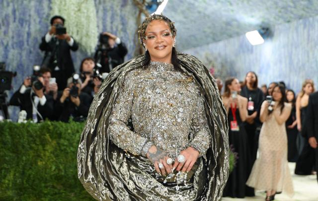 Barbadian singer and actress Rihanna arrives for the 2026 Met Gala celebrating "Costume Art" at the Metropolitan Museum of Art, in New York, on May 4, 2026. (Photo by ANGELA WEISS / AFP)