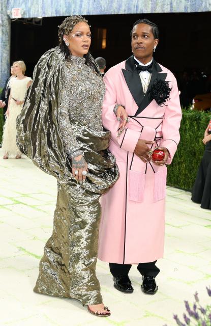 Barbadian singer Rihanna and US rapper A$Ap Rocky arrive for the 2026 Met Gala celebrating "Costume Art" at the Metropolitan Museum of Art, in New York, on May 4, 2026. (Photo by ANGELA WEISS / AFP)