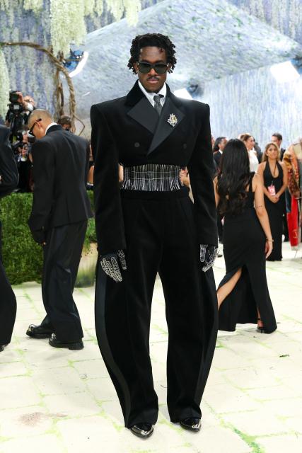 Model Wisdom Kaye arrives for the 2026 Met Gala celebrating "Costume Art" at the Metropolitan Museum of Art, in New York, on May 4, 2026. (Photo by Angela Weiss / AFP)