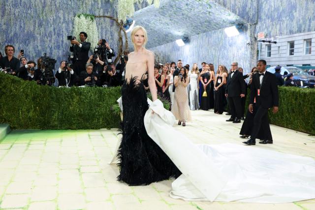 EDITORS NOTE: Graphic content / US model Alex Consani arrives for the 2026 Met Gala celebrating "Costume Art" at the Metropolitan Museum of Art, in New York, on May 4, 2026. (Photo by Angela Weiss / AFP)