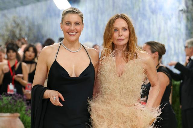 US filmmaker Greta Gerwig and English fashion designer Stella McCartney arrives for the 2026 Met Gala celebrating "Costume Art" at the Metropolitan Museum of Art, in New York, on May 4, 2026. (Photo by Angela Weiss / AFP)