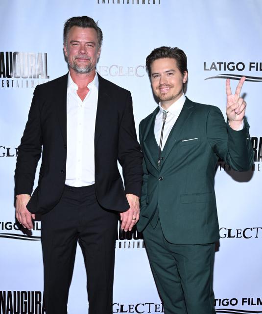 US actors Josh Duhamel and Dylan Sprouse attend a special screening of "Neglected" at the TCL Chinese Theatre in Los Angeles on May 4, 2026. (Photo by LISA O'CONNOR / AFP)