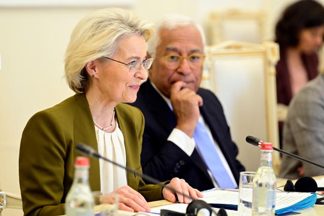 European Commission President Ursula von der Leyen attends the Armenia-European Union summit in Yerevan on May 5, 2026. (Photo by KAREN MINASYAN / AFP)