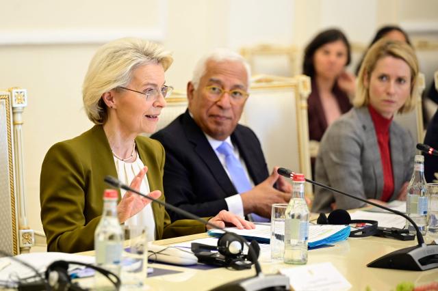 European Commission President Ursula von der Leyen attends the Armenia-European Union summit in Yerevan on May 5, 2026. (Photo by KAREN MINASYAN / AFP)