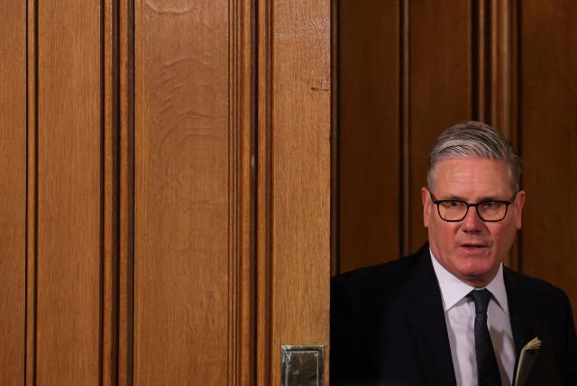 Britain's Prime Minister Keir Starmer arrives for a meeting with leaders from across society at Downing Street in central London on May 5, 2026, to call for action on antisemitism following a recent surge in incidents in Jewish communities around the country. (Photo by Hannah McKay / POOL / AFP)