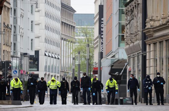 Police investigators work at the scene, one day after a car ploughed into people on a street leaving at least two dead and several injured, in the city centre in Leipzig, eastern Germany, on May 5, 2026. The driver, a 33-year-old German man, was arrested on May 4 at the scene and officials said his motivation was unclear. Germany has been shaken by a series of car-ramming attacks in recent years, including one targeting a Christmas market in 2024 in Magdeburg, and also in Berlin and Munich. (Photo by Jens SCHLUETER / AFP)