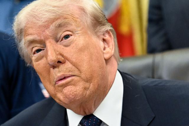 US President Donald Trump speaks before signing a proclamation to revive the Presidential Fitness Test Award, a competitive school-based fitness program, in the Oval Office of the White House in Washington, DC on May 5, 2026. (Photo by Kent NISHIMURA / AFP)