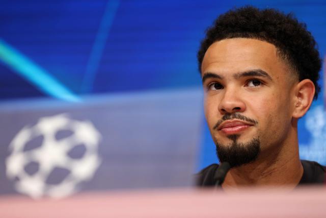 Paris Saint-Germain's French midfielder #33 Warren Zaire-Emery looks on during a press conference at the Allianz Arena in Munich, southern Germany on May 5, 2026, the eve of the UEFA Champions League second-leg, semi-final football match against FC Bayern Munich. (Photo by Alexandra BEIER / AFP)