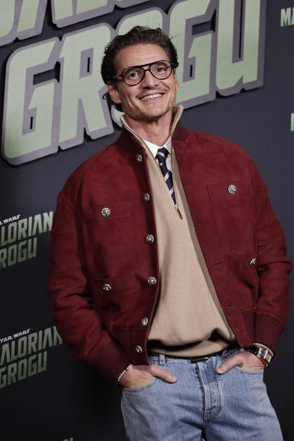 Chilean-US actor Pedro Pascal poses on arrival at the premiere of the movie "The Mandalorian and Grogu" at the Grand Rex cinema theatre in Paris on May 5, 2026. (Photo by STEPHANE DE SAKUTIN / AFP)
