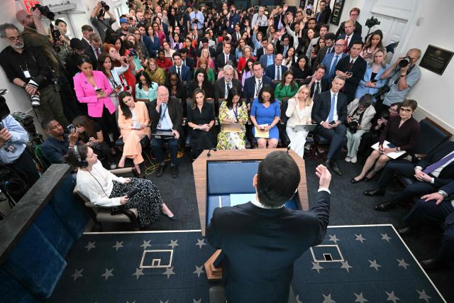 US Secretary of State Marco Rubio speaks during a press briefing in the Brady Briefing Room of the White House in Washington, DC, on May 5, 2026. (Photo by Kent NISHIMURA / AFP)