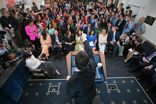 US Secretary of State Marco Rubio takes questions from reporters during a press briefing in the Brady Briefing Room of the White House in Washington, DC, on May 5, 2026. (Photo by Kent NISHIMURA / AFP)