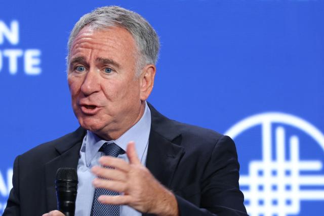Ken Griffin, founder and CEO of multinational hedge fund Citadel, speaks during the 29th annual Milken Institute Global Conference at the Beverly Hilton in Beverly Hills, California on May 5, 2026. (Photo by Patrick T. Fallon / AFP)