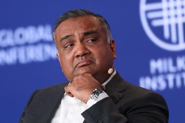 YouTube CEO Neal Mohan speaks during the 29th annual Milken Institute Global Conference at the Beverly Hilton in Beverly Hills, California on May 5, 2026. (Photo by Patrick T. Fallon / AFP)