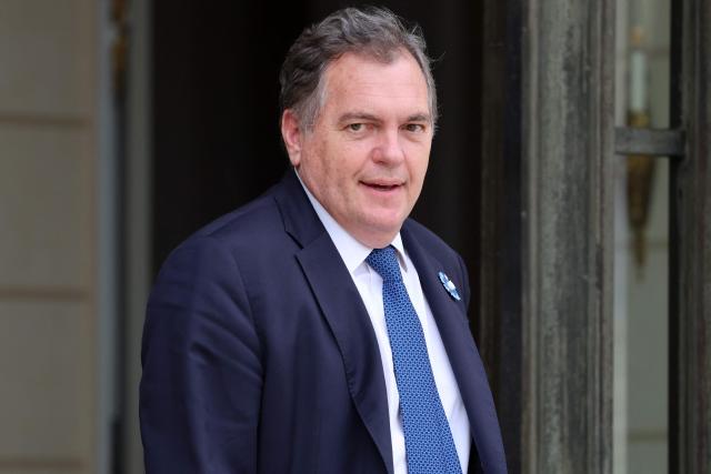 France's Transports Minister Philippe Tabarot leaves after the weekly cabinet meeting at The Elysee Presidential Palace in Paris on May 6, 2026. (Photo by Ludovic MARIN / AFP)