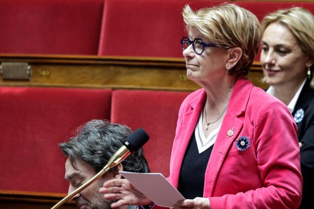 Les Democrates' MP Josy Poueyto speaks during a session of questions to the government at The National Assembly, France's lower house of parliament in Paris on May 6, 2026. (Photo by STEPHANE DE SAKUTIN / AFP)