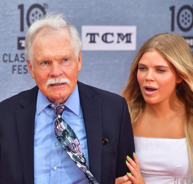 (FILES) US media mogul Ted Turner and Laura Elizabeth Seydel arrive for the 30th Anniversary Screening of "When Harry Met Sally" presented as the Opening Night Gala of the 2019 TCM Classic Film Festival on April 11, 2019 in Hollywood. CNN announced on May 6, 2026, that pioneering CNN founder Ted Turner has died at age 87. (Photo by Frederic J. BROWN / AFP)