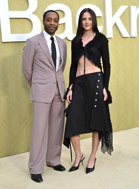 British actor Chiwetel Ejiofor and Norwegian actress Renate Reinsve attend the LA special screening of "Backrooms" at the Aero Theatre in Santa Monica, California on May 7, 2026. (Photo by LISA O'CONNOR / AFP)