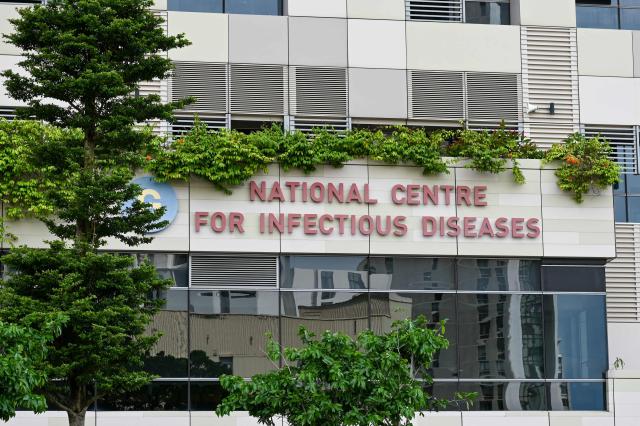 This photo shows a general view of Singapore’s National Centre for Infectious Diseases (NCID) in Singapore on May 8, 2026. Two Singapore residents who had been on board a hantavirus-hit cruise ship have been isolated at NCID as they await test results for the rare respiratory disease, Singapore's Communicable Diseases Agency (CDA) said on May 7. (Photo by Roslan RAHMAN / AFP)