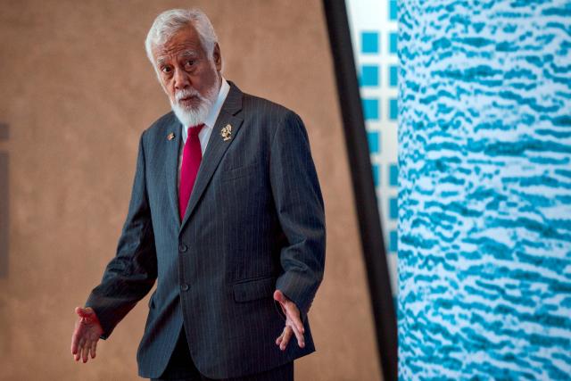 Timor-Leste Prime Minister Xanana Gusmao arrives for a welcome ceremony during the 48th Association of Southeast Asian Nations (ASEAN) summit in Cebu, central Philippines on May 8, 2026. (Photo by Ezra Acayan / POOL / AFP)