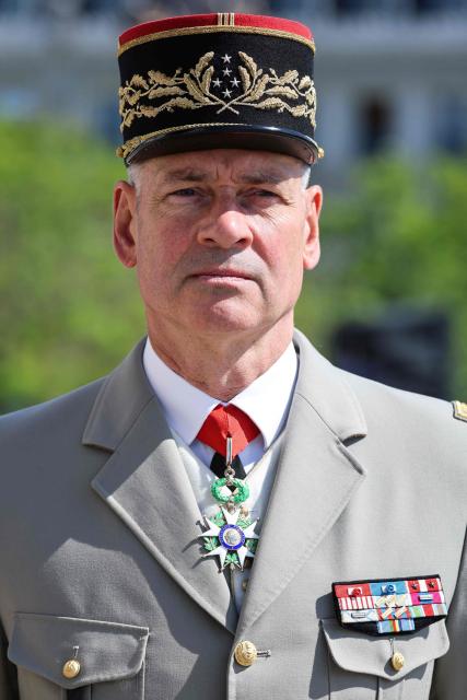 Chief of the French Army General Pierre Schill attends a ceremony marking the 81st anniversary of Victory in Europe Day, which commemorates the end of the Second World War in Europe, at the Arc de Triomphe, in Paris on May 8, 2026. (Photo by Ludovic MARIN / POOL / AFP)