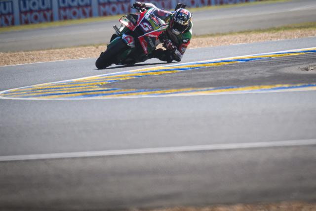 CASTROL Honda LCR's French rider Johann Zarco corners during the first free practice session ahead of the French Moto GP Grand Prix of France at Le Mans, northwestern France, on May 8, 2026. (Photo by Loic VENANCE / AFP)