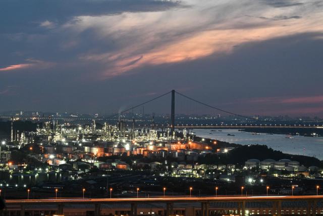 A general view of the crude oil refinery Sinopec Jinling Petrochemical Plant in Nanjing, in China's eastern Jiangsu province on May 8, 2026. (Photo by HECTOR RETAMAL / AFP)