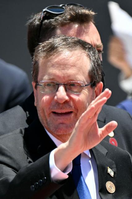 Israel's President Isaac Herzog was as he arrives for the inauguration ceremony of Costa Rica's president-elect Laura Fernandez, at the National Stadium in San Jose, on May 8, 2026. Costa Rican political scientist Laura Fernandez will be inaugurated as president on May 8, 2026, the latest right-winger to win power in Latin America on a promise to combat drug-related violence. (Photo by MARTIN BERNETTI / AFP)