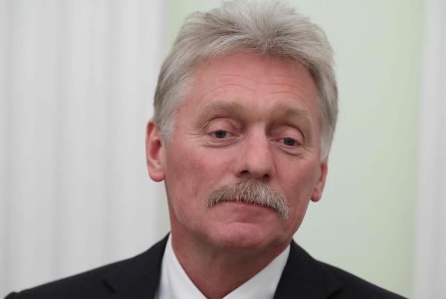 Kremlin spokesman Dmitry Peskov attends a meeting between Russian President and Belarusian President at the Kremlin in Moscow on May 8, 2026. (Photo by Ramil Sitdikov / POOL / AFP)