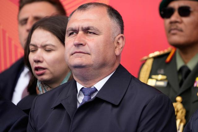 The leader of the breakaway Georgian region of South Ossetia Alan Gagloev attends the Victory Day military parade at Red Square in central Moscow on May 9, 2026. Russia celebrates the 81st anniversary of the Soviet Union's victory over Nazi Germany in World War Two (WWII). (Photo by Pavel Bednyakov / POOL / AFP)