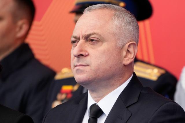 Leader of the breakaway Georgian region of Abkhazia, Badra Gunba attends the Victory Day military parade at Red Square in central Moscow on May 9, 2026. Russia celebrates the 81st anniversary of the Soviet Union's victory over Nazi Germany in World War Two (WWII). (Photo by Pavel Bednyakov / POOL / AFP)