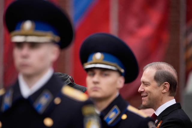 Russian First Deputy Prime Minister Denis Manturov attends the Victory Day military parade at Red Square in central Moscow on May 9, 2026. Russia celebrates the 81st anniversary of the Soviet Union's victory over Nazi Germany in World War Two (WWII). (Photo by Pavel Bednyakov / POOL / AFP)