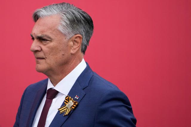 President of Republika Srpska Sinisa Karan attends the Victory Day military parade at Red Square in central Moscow on May 9, 2026. Russia celebrates the 81st anniversary of the Soviet Union's victory over Nazi Germany in World War Two (WWII). (Photo by Pavel Bednyakov / POOL / AFP)