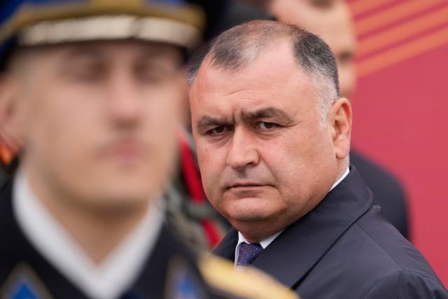 The leader of the breakaway Georgian region of South Ossetia Alan Gagloev attends the Victory Day military parade at Red Square in central Moscow on May 9, 2026. Russia celebrates the 81st anniversary of the Soviet Union's victory over Nazi Germany in World War Two (WWII). (Photo by Pavel Bednyakov / POOL / AFP)