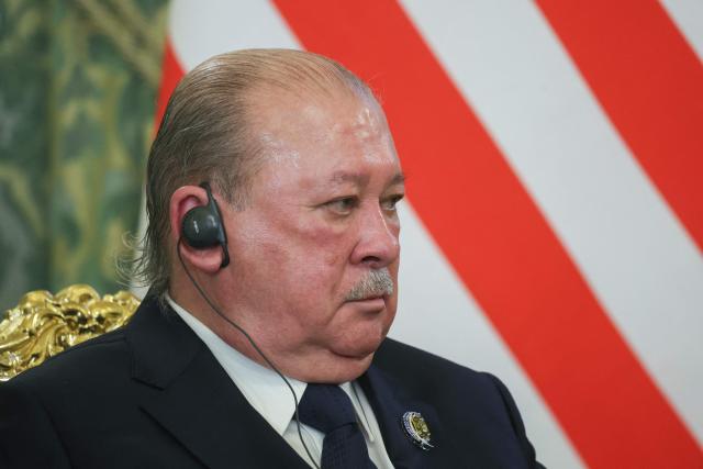 Malaysia's King Sultan Ibrahim attends a meeting with Russian President at the Kremlin in Moscow on May 9, 2026. (Photo by MAXIM SHIPENKOV / POOL / AFP)