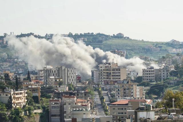 Smoke rises from the site of an Israeli airstrike in the southern town of Nabatieh on May 9, 2026. Lebanon said at least one person was killed in Israeli strikes on the country's south on May 9, despite a ceasefire with Hezbollah, after Israel's army issued an evacuation warning to several villages. Israeli forces and Iran-backed Hezbollah have traded fire daily, mostly in southern Lebanon, despite the ceasefire agreement in effect since April 17. (Photo by Abbas Fakih / AFP)