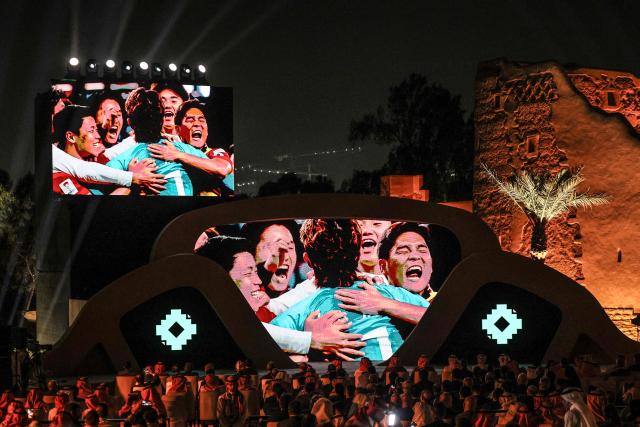 Guests attend the opening ceremony of the final draw of the 2027 AFC Asian Cup in Diriyah, on the outskirts of Riyadh, on May 9, 2026. The 19th edition of the Asian Cup is scheduled to take place from January 7 to February 5 next year in Saudi Arabia. (Photo by Fayez NURELDINE / AFP)