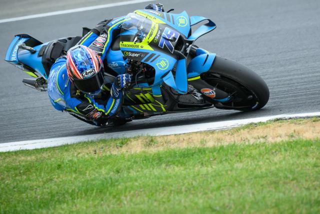 Trackhouse Racing MotoGP Team's Japanese rider Ai Ogura corners during the Moto GP Grand Prix of France at Le Mans, northwestern France, on May 10, 2026. (Photo by Loic VENANCE / AFP)