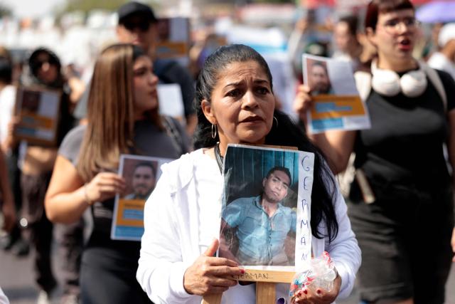 Mothers searching for their missing children from various collectives march during a protest on Mother's Day in Guadalajara, Jalisco state, Mexico, on May 10, 2026. (Photo by ULISES RUIZ / AFP)