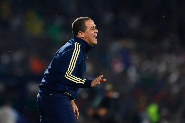 America's Brazilian head coach Andre Jardine gestures during the Liga MX Clausura quarter-final second leg football match between Pumas and America at Olimpico Universitario stadium in Mexico City on May 10, 2026. (Photo by Rodrigo Oropeza / AFP)