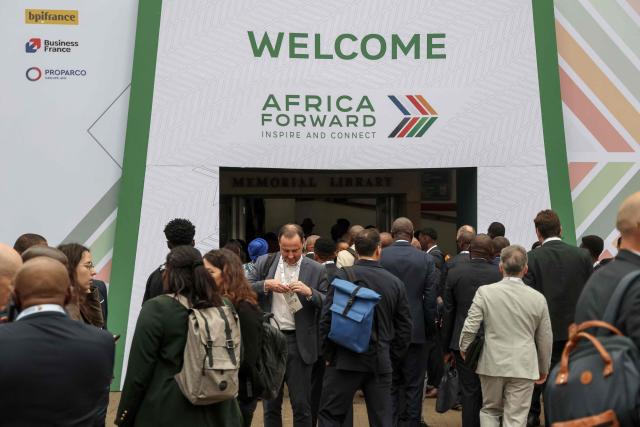 Delegates arrive at the Africa Forward summit in Nairobi on May 11, 2026. (Photo by Ludovic MARIN / AFP)