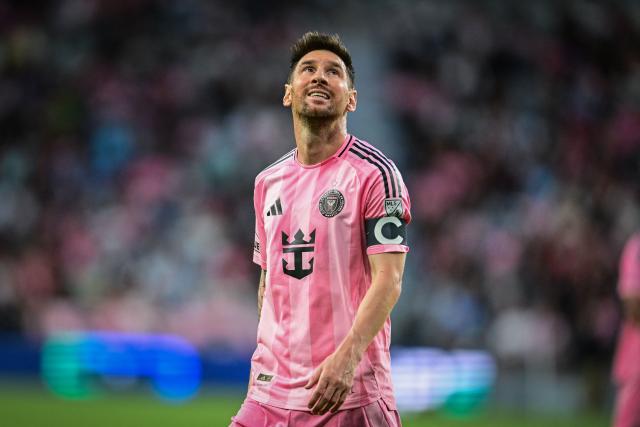 (FILES) Inter Miami's Argentine forward #10 Lionel Messi looks on during a Major League Soccer (MLS) regular season football match between Inter Miami CF and Orlando City SC at NU Stadium in Miami, on May 2, 2026. Argentine football player Lionel Messi remains the highest-paid player in MLS, according to an updated salary list released on May 12, 2026, which revealed the salaries of new arrivals such as James Rodriguez, German Berterame, and Timo Werner. (Photo by Giorgio Viera / AFP)