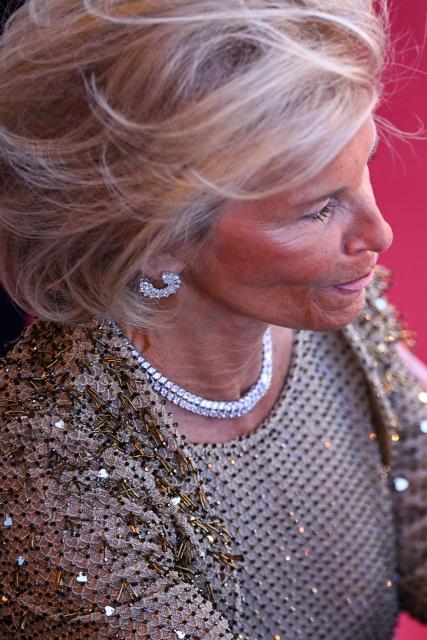 German President of the Cannes Film Festival Iris Knobloch arrives for the Opening Ceremony and the screening of the film "La Venus electrique" (The Electric Kiss) at the 79th edition of the Cannes Film Festival in Cannes, southern France, on May 12, 2026. (Photo by Antonin THUILLIER / AFP)