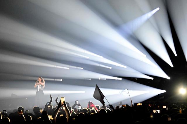 Polish singer Alicja Szemplinska, aka Alicja and representing Poland with the song 'Pray',  performs during the first semi-final of the Eurovision Song Contest 2026 (ESC) at Wiener Stadthalle in Vienna, Austria on May 12, 2026. (Photo by Tobias SCHWARZ / AFP)