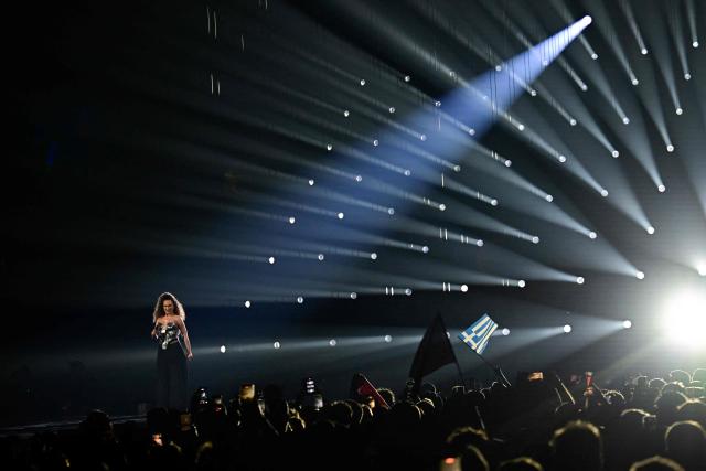 Polish singer Alicja Szemplinska, aka Alicja and representing Poland with the song 'Pray',  performs during the first semi-final of the Eurovision Song Contest 2026 (ESC) at Wiener Stadthalle in Vienna, Austria on May 12, 2026. (Photo by Tobias SCHWARZ / AFP)