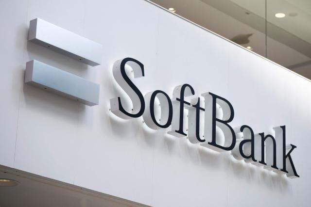 A Softbank logo is seen on a store in Tokyo on May 13, 2026. (Photo by Andrew CABALLERO-REYNOLDS / AFP)