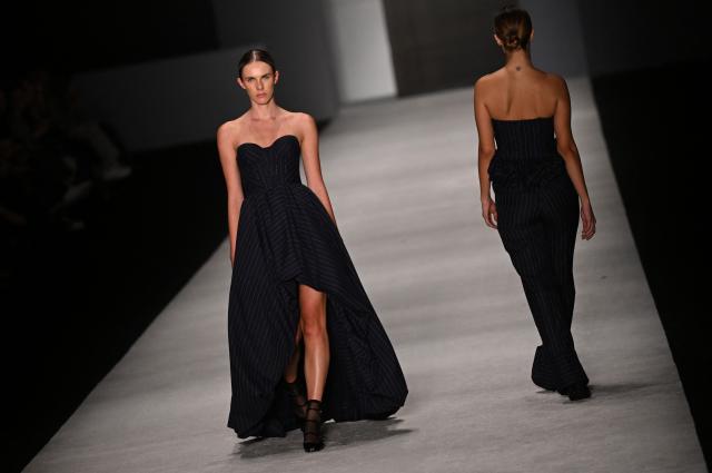 A model presents a creation by Lorant & Co collection during Bogota Fashion Week on May 12, 2026. (Photo by Raul ARBOLEDA / AFP)